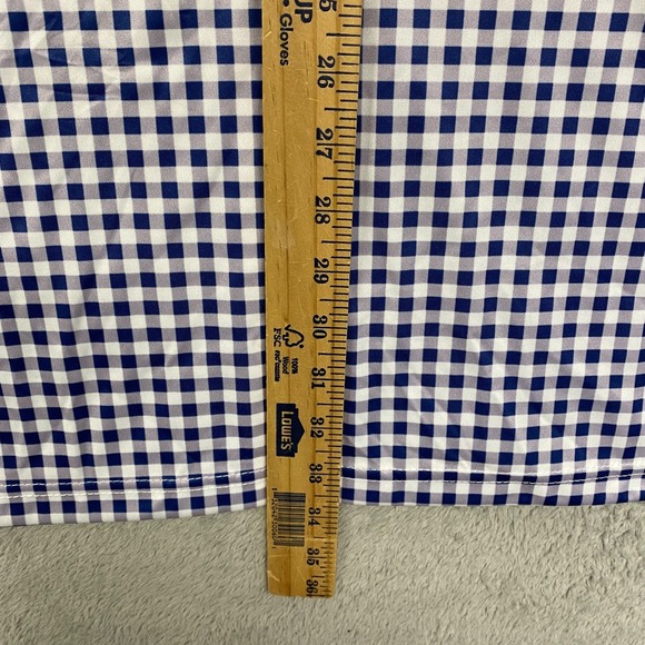 Collars Co Shirt Mens 3XL White Blue Polo Dress Collar Performance Golf Check - Picture 5 of 9